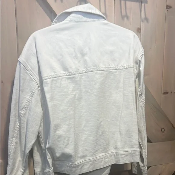 Lucky 🍀 Brand Women's Cream 💯 cotton Jacket L - Picture 5 of 8